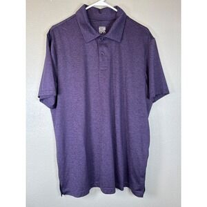 Weatherproof 32 Degrees Cool Mens XL Purple Heathered Short Sleeve Polo Shirt